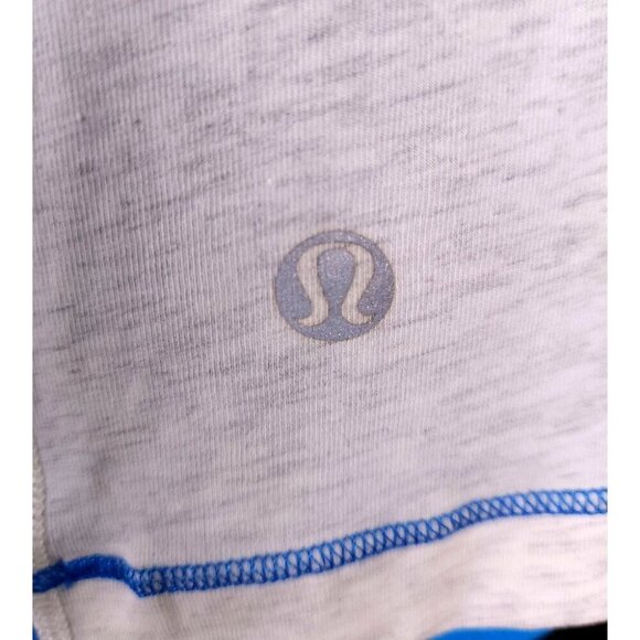Lululemon Devotion Short Sleeve Tee 4 Beaming Blue Heathered Polar Cream NWT - Picture 6 of 15